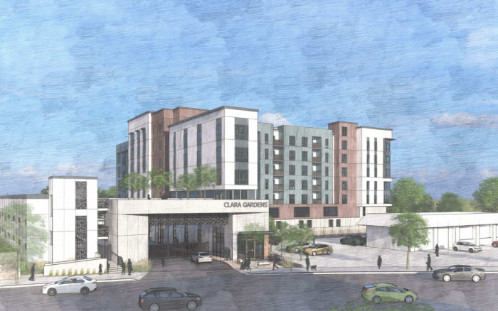 rendering of proposed Clara Gardens