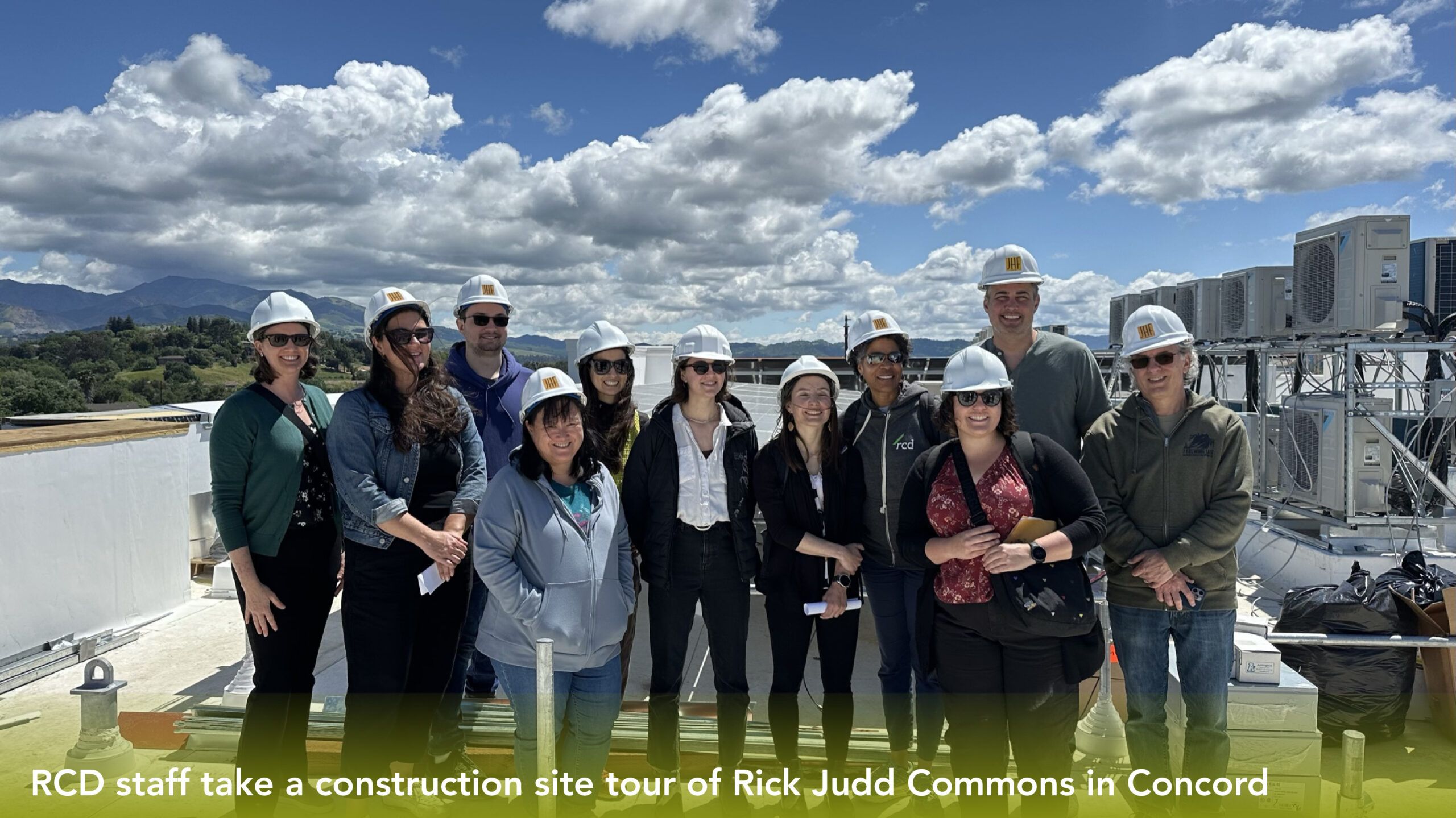 RCD staff tour Rick Judd Commons construction site 