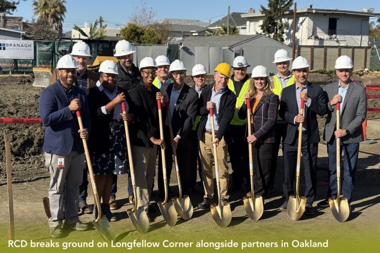 RCD and key project partners pose at Longfellow Corner's Ground Breaking Ceremony