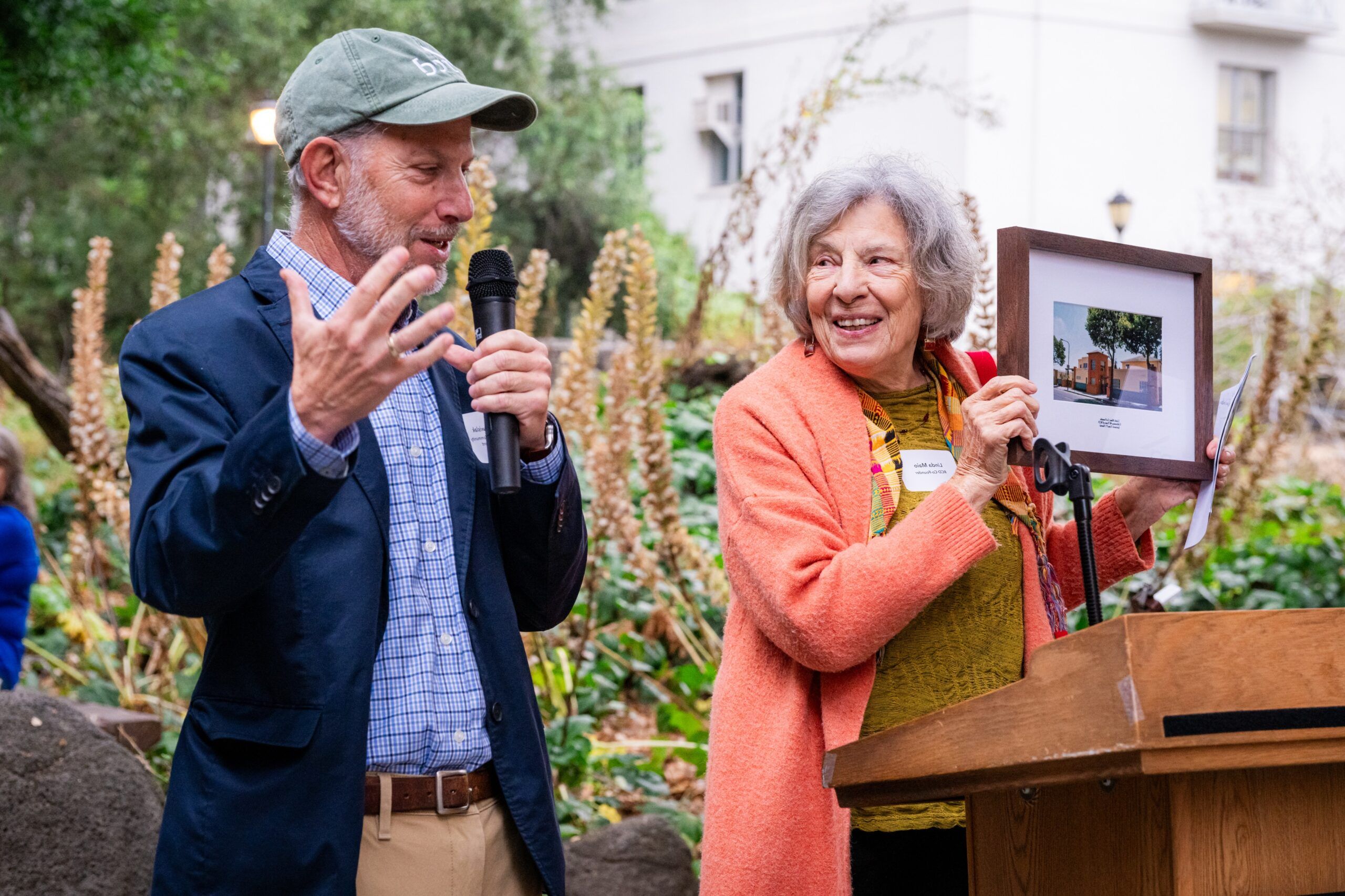 Executive Director presenting an award