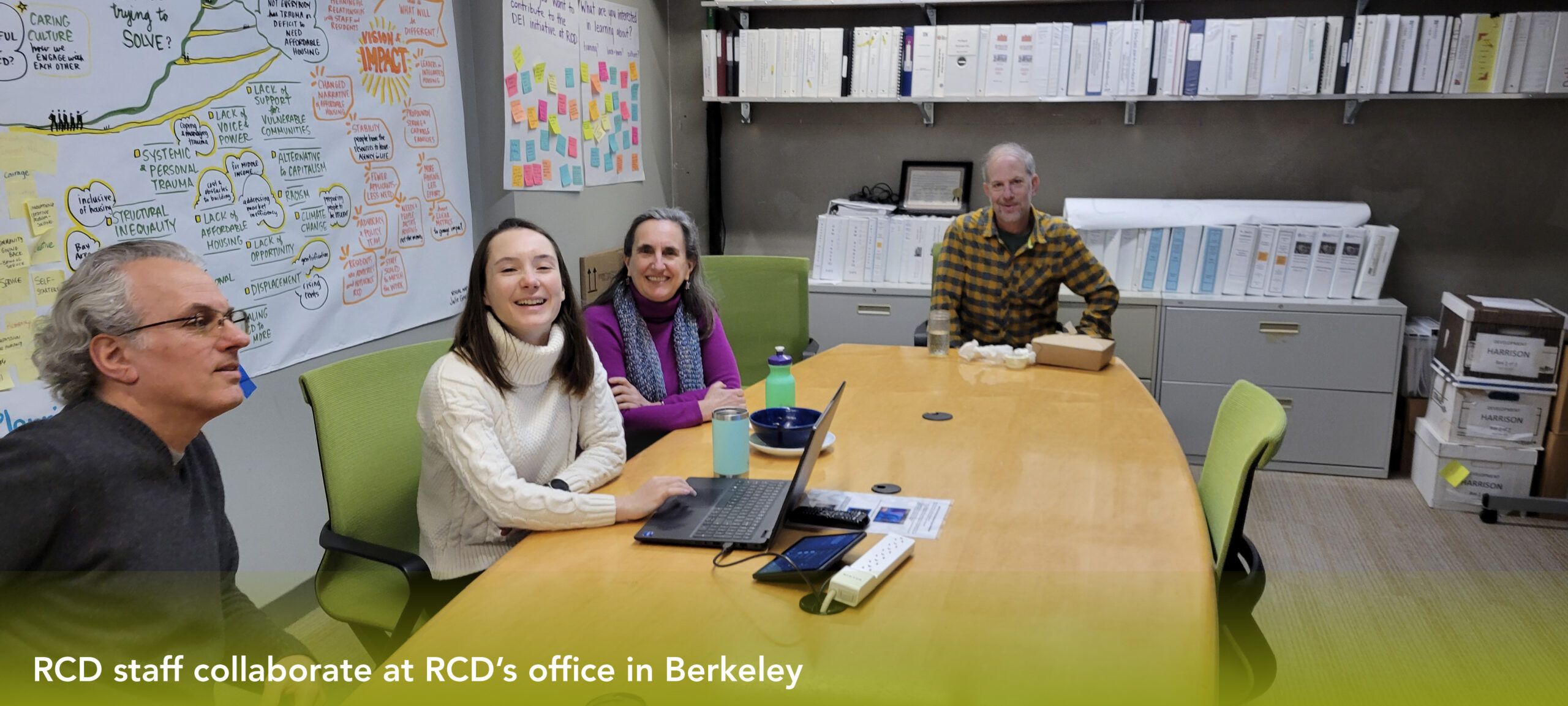 RCD's staff collaborate at RCD's office in Berkeley